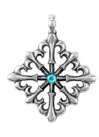 Амулет totem крест с лилиями металл №38 71138